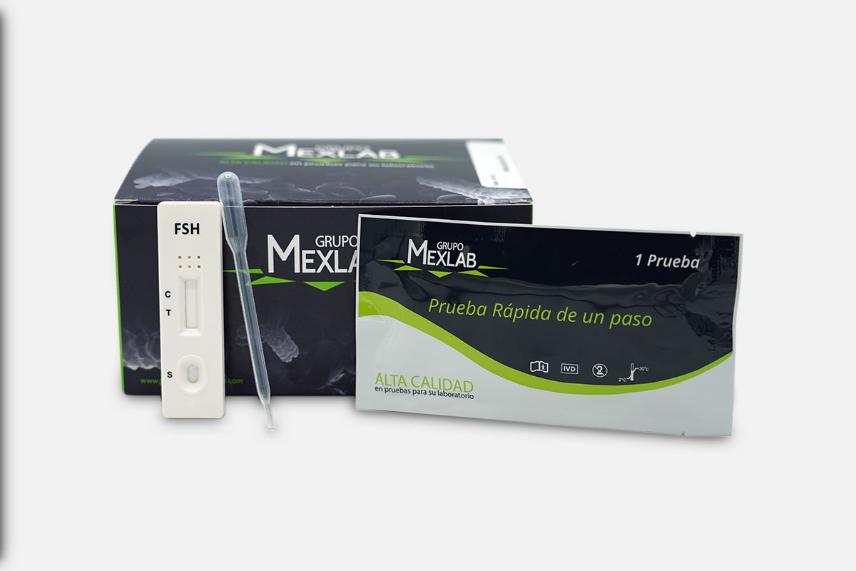 Prueba Rápida de FSH  para la detección cualitativa de la hormona de estimulación folicular (FSH) en orina. 1001032	BIO-FSH