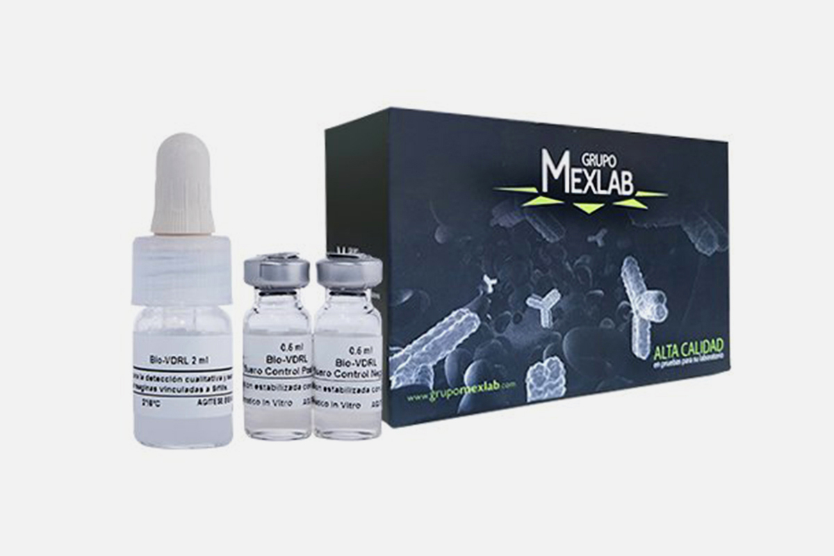 Prueba para la detección cualitativa y semicuantitativa de anticuerpos de Treponema pallidum en suero | 3001103 BIO-VDRL 2ml (con control)