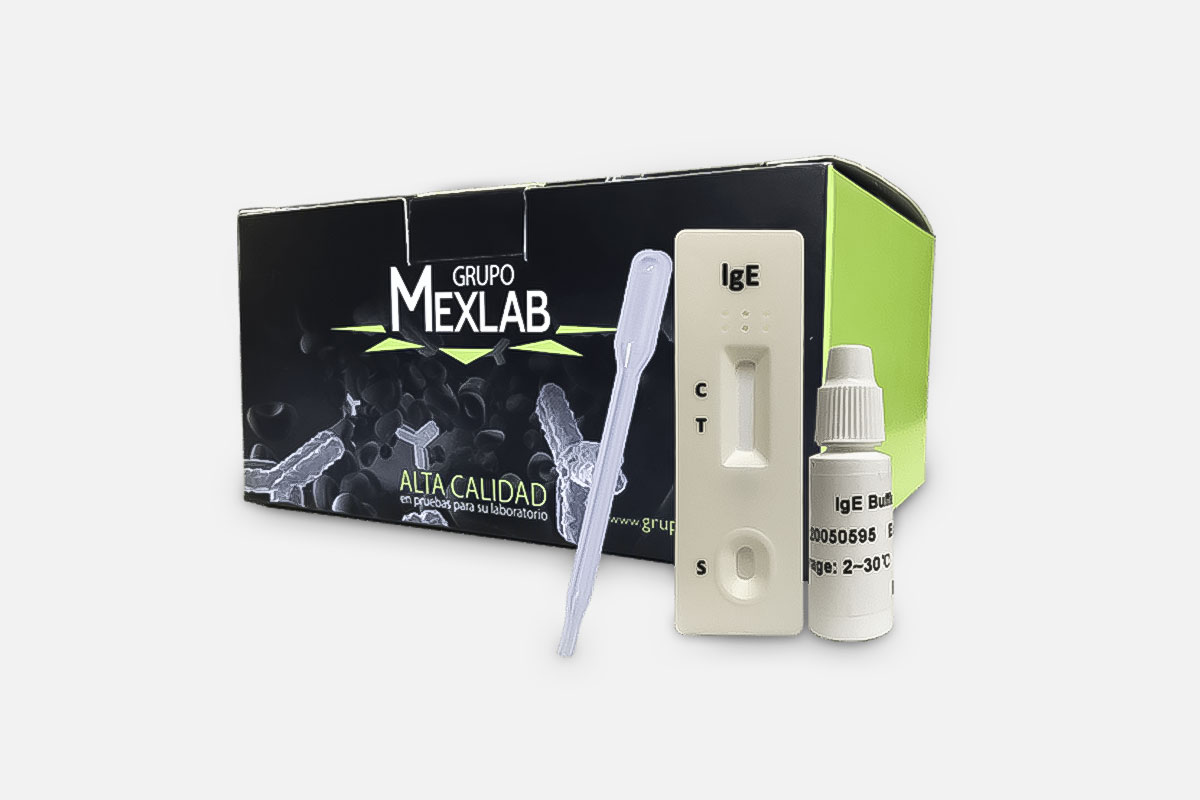 Prueba rápida IgE de flujo lateral para el diagnóstico de la alergia (Sangre Total/Suero/Plasma) | 4001130 BIO-IgE