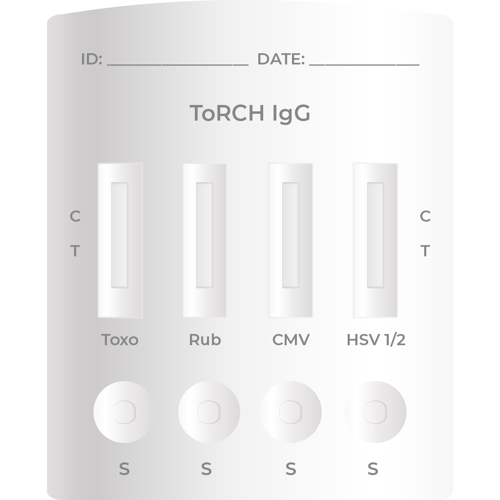 Prueba rápida de ToRCH IgG/IgM (Toxoplasma, Rubéola, Citomegalovirus y Herpes Simple 1/2)