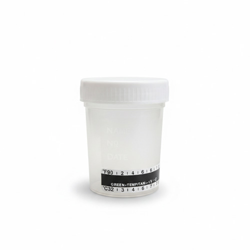 Contenedor para orina esteril con termómetro incluido vaso de 120ml