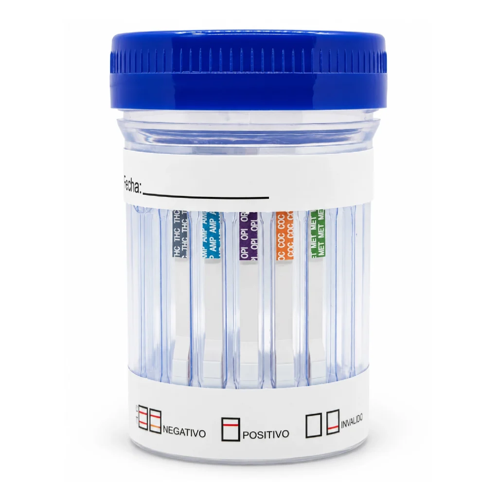 Prueba rápida Multidrogas en Vaso (cocaína-thc-anfetamina-metanfetamina-morfina)