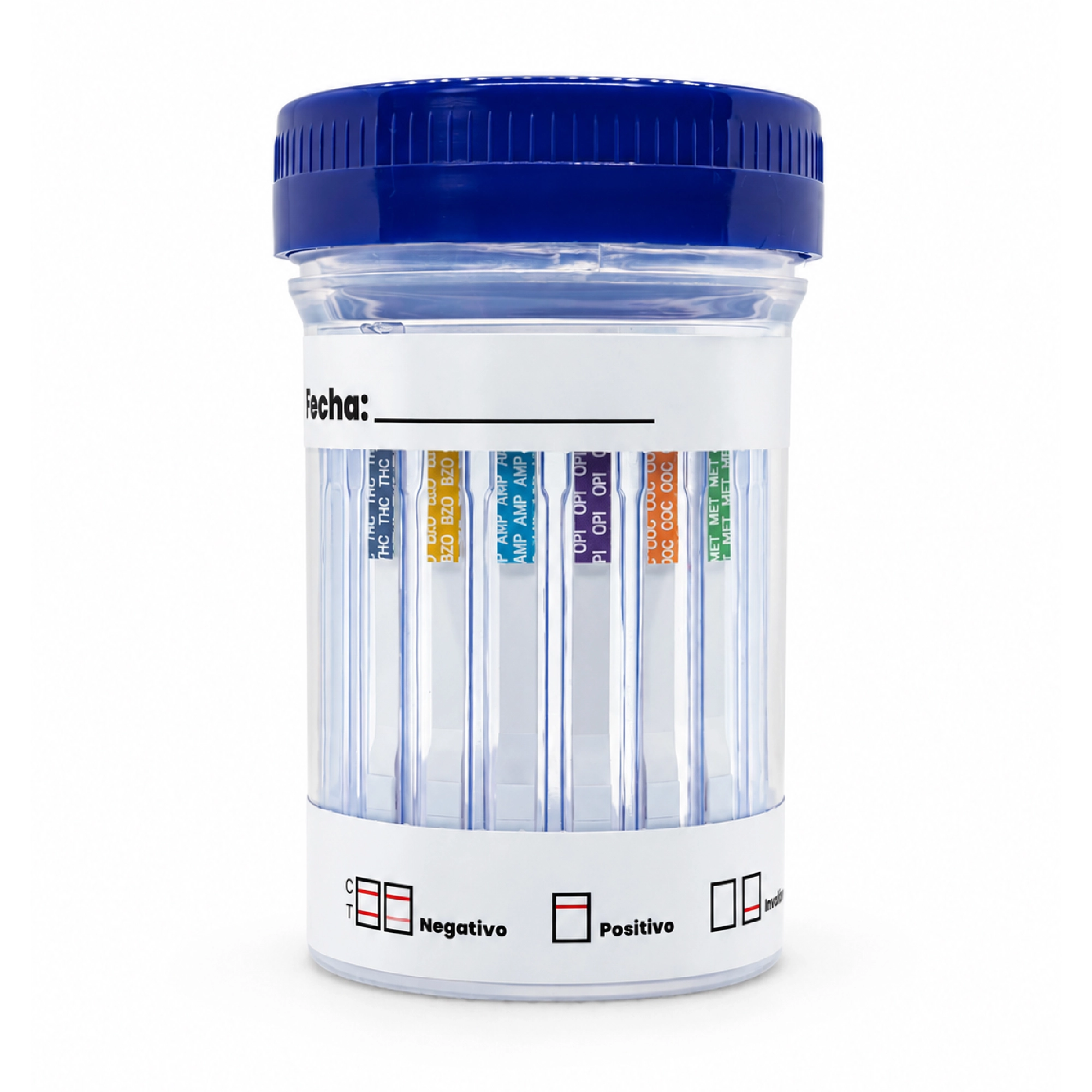 Prueba rápida Multidrogas en Vaso (cocaína-thc-anfetamina-opio-metanfetamina-pcp)