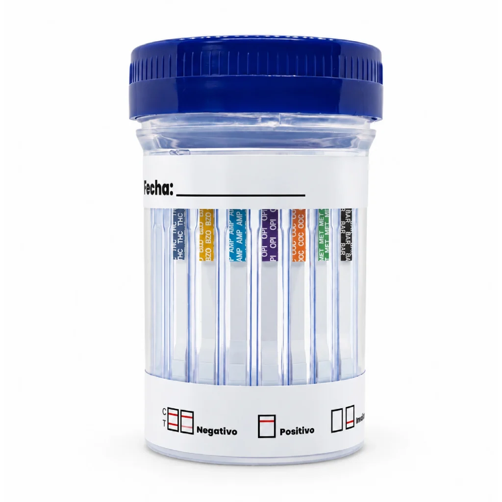 Prueba rápida Multidrogas en Vaso (coc-thc-anf-benzo-metanfetamina-opio-barbi)
